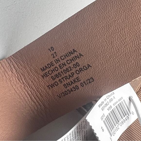 Old Navy Women's Double Strap Buckle Flat  Sandals Snake Skin Print Sz 10 - Picture 10 of 12